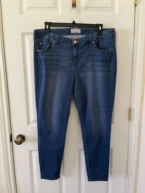 Molly & Isadora Dark Blue Women's Mid Rise Skinny Jeans